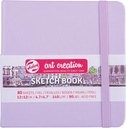 Talens art creation carnet de croquis, violet pastel, ft 12 x 12 cm