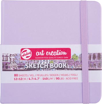 [9314134] Talens art creation carnet de croquis, violet pastel, ft 12 x 12 cm