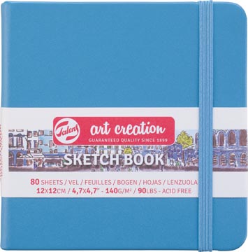 [9314214] Talens art creation carnet de croquis, bleu lacustre, ft 12 x 12 cm