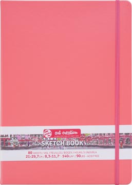 [9314313] Talens art creation carnet de croquis, rouge corail, ft 21 x 30 cm