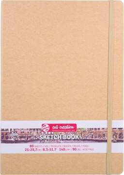 [9314433] Talens art creation cahier de croquis, couverture kraft, ft 21 x 30 cm