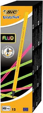 [9407570] Bic crayon evolution fluo sans gomme, boîte de 12 pièces