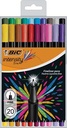 Bic fineliner intensity, fijn, étui de 20 pièces en couleurs assorties