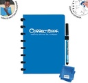 Correctbook original, a5, cahier effaçable / réutilisable, blanc, earthy blue (bleu)