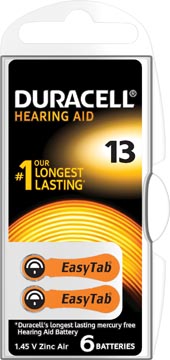 [9607756] Duracell pile auditive da13, blister de 6 pièces