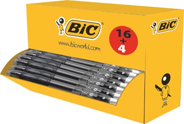 [964798] Bic roller à encre gel gel-ocity, boîte de 20 pièces (16 + 4 gratuites), noir