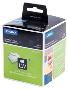 [99012] Dymo étiquettes labelwriter, ft 89 x 36 mm, blanc, 2 x 260 étiquettes