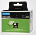 Dymo étiquettes labelwriter ft 89 x 36 mm, transparent, 260 étiquettes