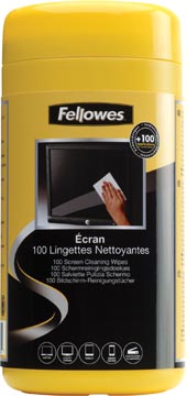 [9970311] Fellowes lingettes écran, boîte de 100 pièces