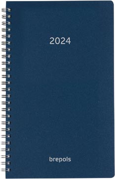 [AG49164] Brepols agenda breform polyprop 6 langues, bleu, 2024
