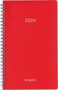Brepols agenda breform polyprop 6 langues, rouge, 2024