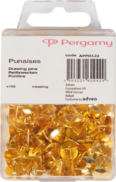 [APPO122] Pergamy punaises messing, boîte de 120 pièces