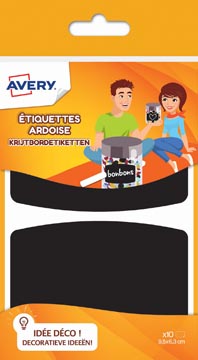 [ARDO10] Avery family étiquettes ardoise, ft 9,5 x 6,3 cm, sachet brochable avec 10 étiquettes
