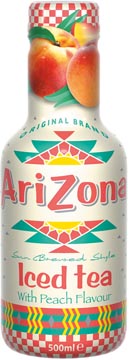 [AZ3745] Arizona thé froid peach iced tea, bouteille de 500 ml, paquet de 6 pièces