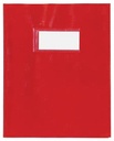 Protège-cahier, ft 16,5 x 21 cm, en plastic de 120 micron, rouge