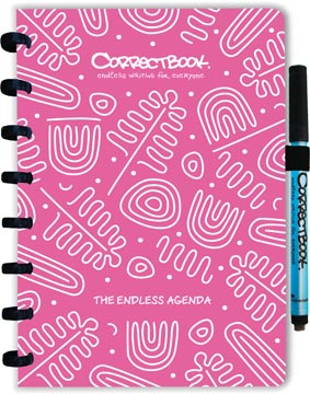 [B235] Correctbook endless agenda a5, uitwisbaar / herbruikbaar, blossom pink (roze)