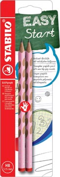 [B558761] Stabilo easygraph s pastel crayon, hb, 3,15 mm, blister van 2 pièces, pour droitiers, rose