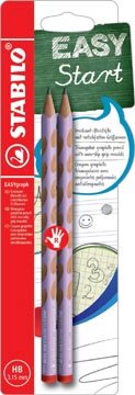 [B558785] Stabilo easygraph s pastel crayon, hb, 3,15 mm, blister van 2 pièces, pour droitiers, lila