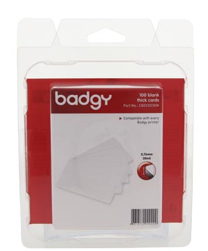 [BGC0030] Badgy 100 cartes blanches vierges, 0,76 mm, pour badgy100 ou badgy200
