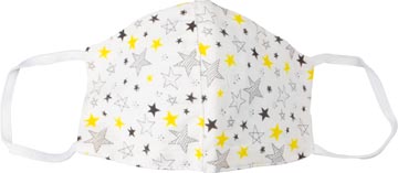 [BNNM44K] Masque lavable, motif stars, taille: enfants, paquet de 5 pièces
