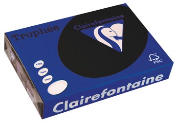 [C1001C] Clairefontaine trophée pastel, papier couleur, a4, 160 g, 250 feuilles, zwart