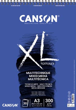 [C287216] Canson album xl mix media 300 g/m² ft a3, bloc de 30 feuilles