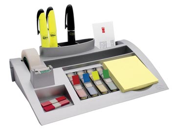 [C50S] Post-it index desk organizer, zilver, pour ft 26 x 16,5 x 5,5 cm