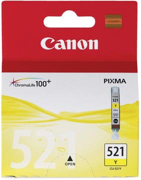 [CLI521Y] Canon cartouche d'encre cli-521y, 447 pages, oem 2936b001, jaune