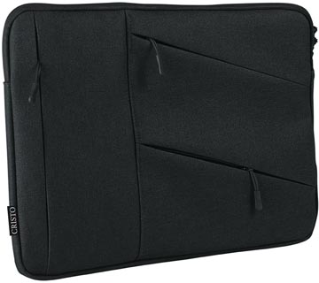 [CR50201] Cristo portable housse de protection pour ordinateurs portables de 17 pouces, extras compatriments, noir