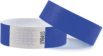 [CV550D0] Combicraft bracelets en tyvek, bleu, paquet de 100 pièces