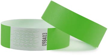 [CV550M0] Combicraft bracelets en tyvek, vert, paquet de 100 pièces