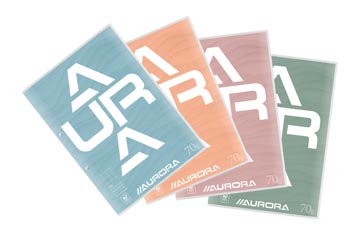 [D102CDQ5] Aurora splendid bloc de cours, ft a4, 70 g/m², perforation 2 trous, quadrillé 5 mm, 100 feuilles