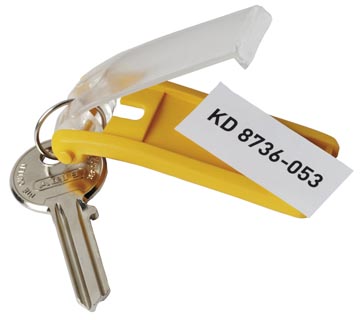 [D195704] Durable porte-clés key clip, jaune, paquet de 6 pièces