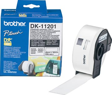 [DK11201] Brother étiquettes pour ql, ft 29 x 90 mm, paquet de 400 étiquettes