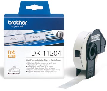 [DK11204] Brother étiquettes pour ql, ft 17 x 54 mm, paquet de 400 étiquettes