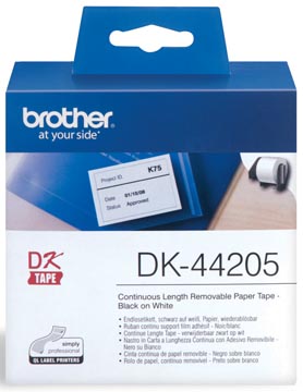 [DK44205] Brother ruban continu pour ql, ft 62 mm x 30,48 m, papier, amovible