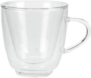 [DKF9] Cosy isolate verre à café 16 cl, en verre, 8,5 x 9 cm, set de 2 pièces