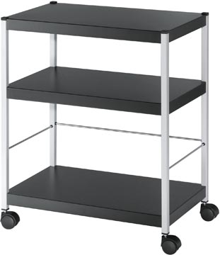 [DP3M01] Paperflow trolley mobile multifonctionnel, noir, médium