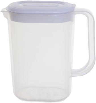 [F0210] Whitefurze pichet 1,5 litre, transparent avec couverle blanc