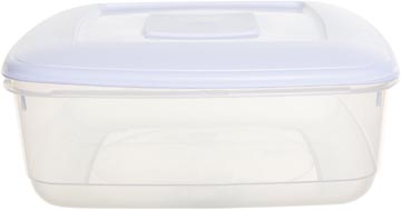 [F0460] Whitefurze boîte de conservation carré 7 litres, transparent avec couverle blanc