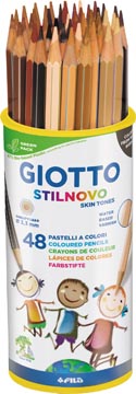 [F516200] Giotto stilnovo skin tones crayons de couleur, pot de 48 pièces
