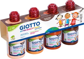 [F542800] Giotto extra quality skin tones gouache, 250 ml, paquet de 4 flacons