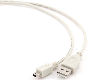 [GB00801] Gembird cablexpert câble de charge et synchronisation, usb 2.0/mini usb, 1 m, blanc