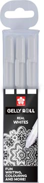 [GBWH3] Sakura roller gelly roll basic, blanc, étui de 3 pièces