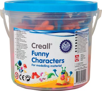 [HA03915] Creall accessoires pour pâte à modeler funny characters, seau avec figures assorties