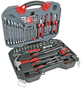 [495564] Perel boîte à outils, set de 78 pièces, gris