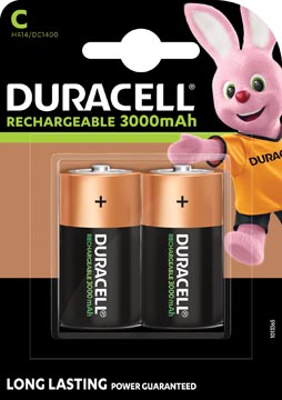[HR14] Duracell piles rechargeables c, blister de 2 pièces