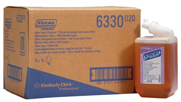 [K6330] Kleenex recharge pour distribiteur crème de lavage des mains aquarius, parfum ambre, flacon de 1 litre