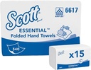 Scott essuie-mains en papier, enchevêtrés, 1 plis, 340 feuilles, paquet de 15 pièces