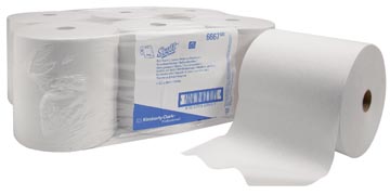 [K6667] Scott essuie-mains en papier sur rouleau, 1 pli, 304 mètres, paquet de 6 pièces